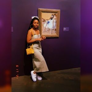 ASOS Design Linen Cami Dress in Khaki (green)